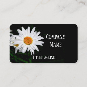Cartão De Visita personagem elegante de flor de margarida branca