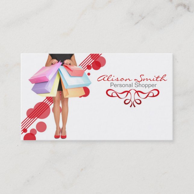 Cartão De Visita Personal Shopper business card (Frente)