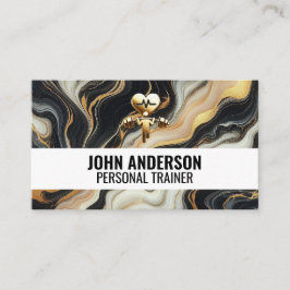 Cartão De Visita Personal Trainer fitness coach gym health modern