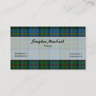 Cartão De Visita Personalização da Xadrez tradicional de Tartan do 