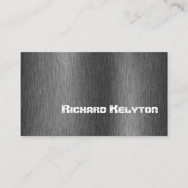 Cartão De Visita Personalização de cinzas pretas de construção (Frente)