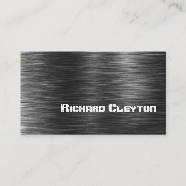 Cartão De Visita Personalização de cinzas pretas de construção (Frente)