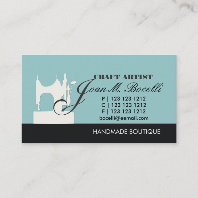 Cartão De Visita Personalização de Máquina de Costura de Trabalho P (Frente)