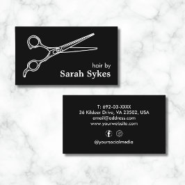 Cartão De Visita Personalização de Stylist Profissional de Cabelo d