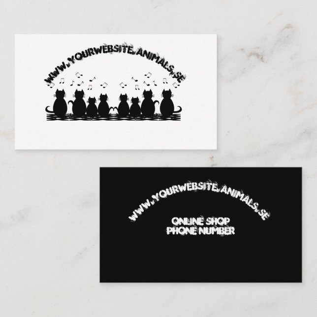 Cartão De Visita personalização do caterwauling (Frente/Verso)