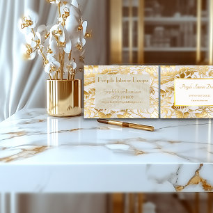 Cartão De Visita Personalização do Design Monstera Leaf Dourado, Gi