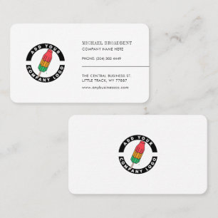Cartão De Visita Personalização do Logotipo Empresarial Moderno