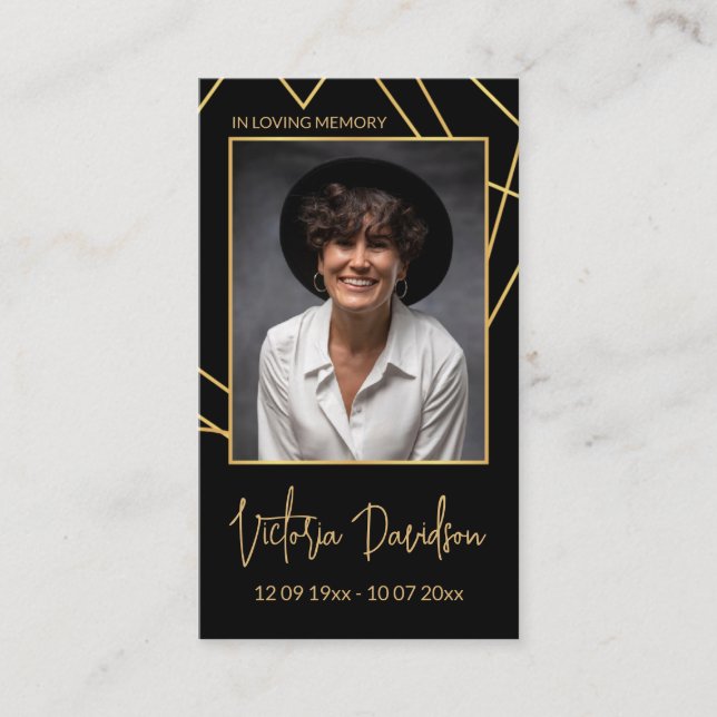 Cartão De Visita Personalização do Quadro de Ouro de Oração Fotográ (Frente)