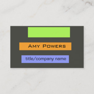 Cartão De Visita personalização dupla de blocos de cores modernos