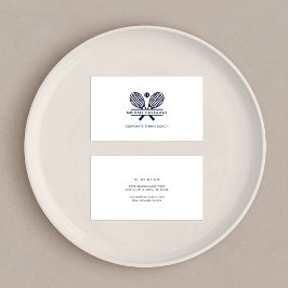 Cartão De Visita Personalização minimalista do treinador de Tênis m