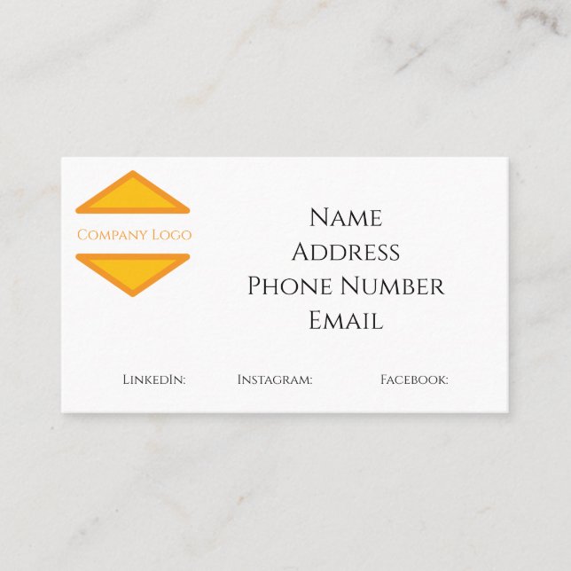 Cartão de visita personalizado (Frente)