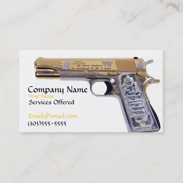 Cartão de visita personalizado 1911 (Frente)