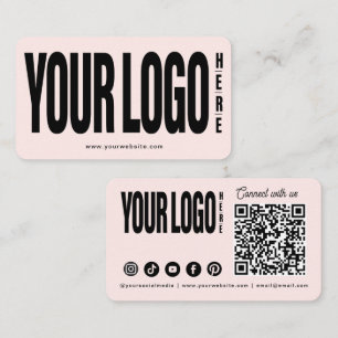 Cartão De Visita Personalizado Adicione seu logotipo Conecte a mídi