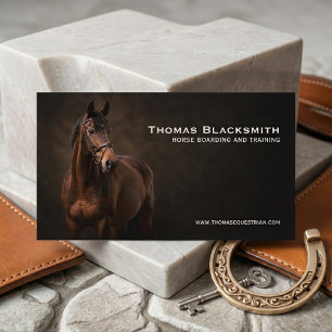 Cartão de Visita Personalizado Brown Horse Equestr