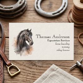 Cartão de Visita Personalizado Cavalo Equino Aquar