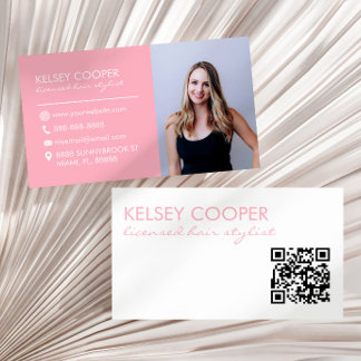 Cartão de visita personalizado com código QR de fo