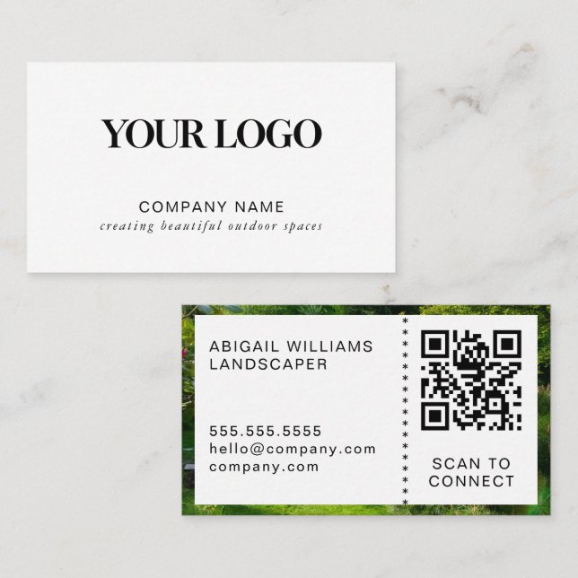 Cartão de Visita Personalizado com Código QR para  (Frente/Verso)