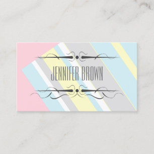 Cartão de Visita Personalizado Cores Pastel Modern