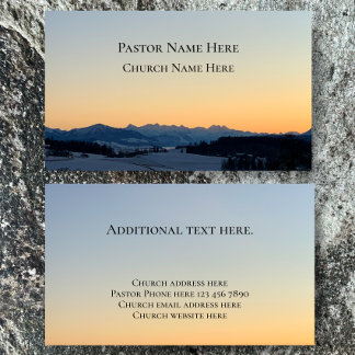 Cartão De Visita Personalizado da Igreja Cristã de Texto Personaliz