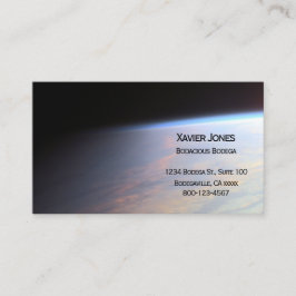 cartão de visita personalizado da NASA Earth orbit