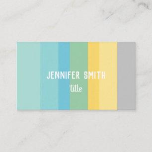 Cartão De Visita personalizado de bloco de cores moderno minimalist