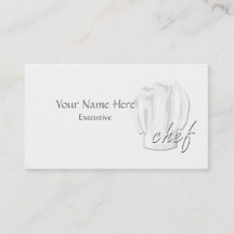Cartão de visita Personalizado de Chef Executivo