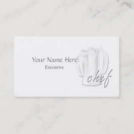 Cartão de visita Personalizado de Chef Executivo