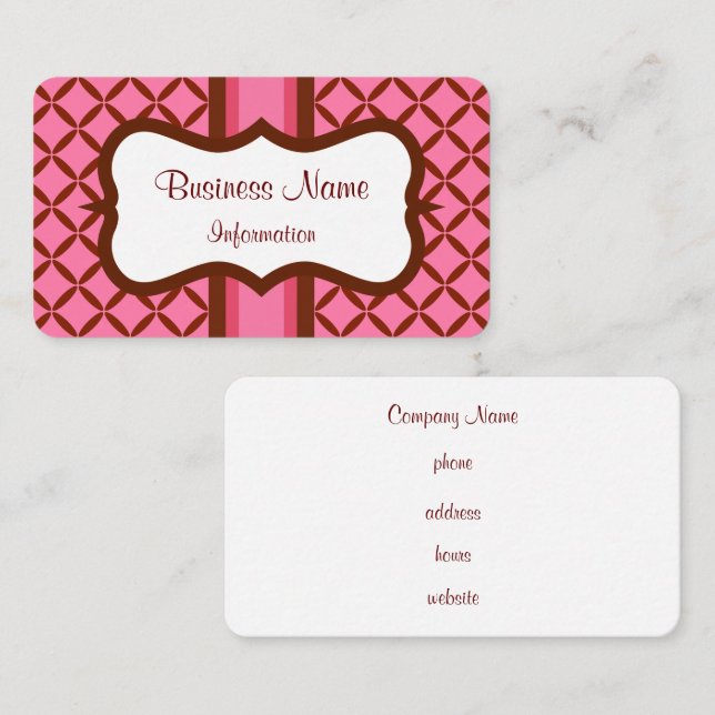 Cartão de Visita Personalizado de Chocolate de Fra (Frente/Verso)