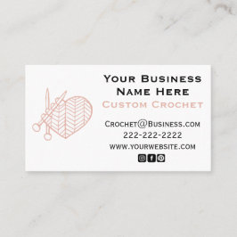 Cartão de Visita Personalizado de Crochê