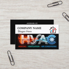 Cartão de Visita Personalizado de HVAC com Logotip