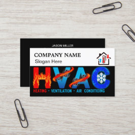Cartão de Visita Personalizado de HVAC com Logotip