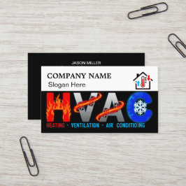 Cartão de Visita Personalizado de HVAC com Logotip