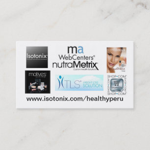 Cartão de visita personalizado de Isotonix