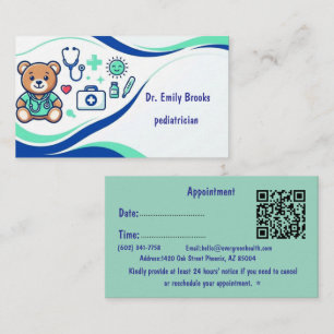 Cartão de Visita Personalizado de Pediatra Doct