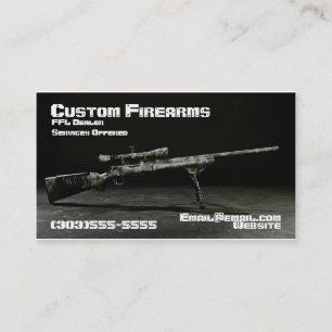 Cartão de Visita Personalizado de Rifle Legal