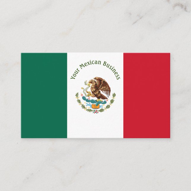 Cartão de visita Personalizado de Sinalizador Mexi (Frente)