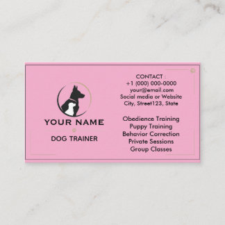 Cartão de Visita Personalizado de Treinador de Cãe