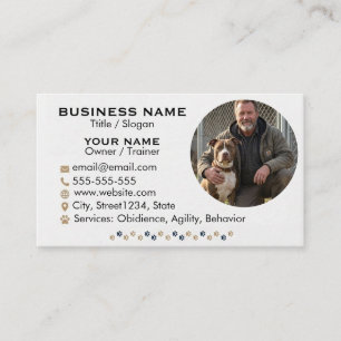 Cartão de Visita Personalizado de Treinador de Cãe