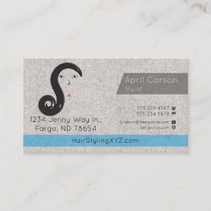 Cartão de visita personalizado do Hair Stylist Stu