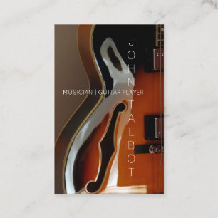 Cartão de visita Personalizado Do Jogador De Guita