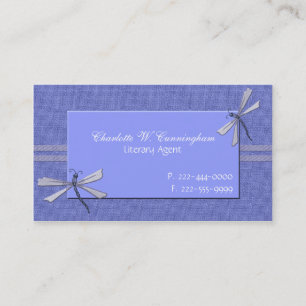 Cartão de visita Personalizado dos Dragonflies Azu