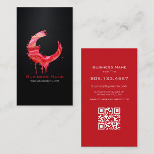 Cartão De Visita Personalizado Editável Preto Carbono Vermelho Márm
