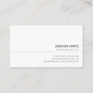 Cartão De Visita Personalizado Elegante Minimalista Profissional Si