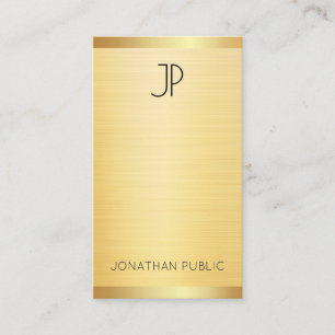 Cartão De Visita Personalizado Falso Ouro Moderno Elegante Profissi