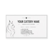 Cartão de Visita Personalizado Minimalista de Catt