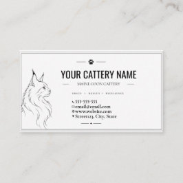 Cartão de Visita Personalizado Minimalista de Catt