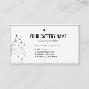 Cartão de Visita Personalizado Minimalista de Catt