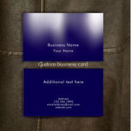 Cartão De Visita Personalizado Moderno Azul Elegante e Personalizáv