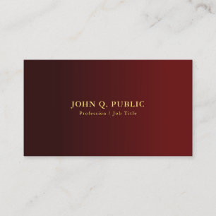 Cartão De Visita Personalizado Moderno Elegante Profissional Dourad