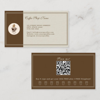 Cartão de Visita Personalizado para Cafeteria – Pe